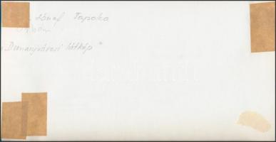 cca 1965 Orbán József: Dunaújvárosi látkép, feliratozott vintage fotóművészeti alkotás, 11x21 cm