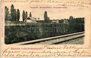 Balatonlelle-fürdőtelep, Bosnyák-, Weszelofszky és Kempelen villa, kiadja Günsberger Zoltán (kis szakadás / small tear)