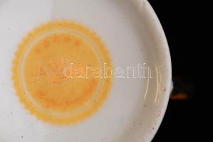 Ami  aranyozott porcelán kávés csésze és alj, 4 személyes, jelzett, hibátlan, eredeti dobozban, újsz...