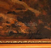 Rudnay jelzéssel: Vízimalom. Olaj, vászon, keretben, 50×70 cm