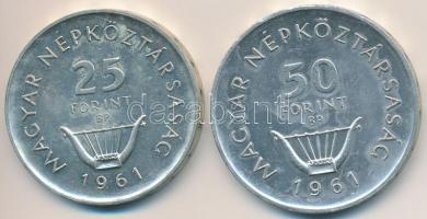 1961. 25Ft Ag + 50Ft Ag "Liszt" pár T:2 Adamo EM7, EM8