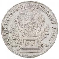 1765BO/SK-PD 20kr Ag "Lotharingiai Ferenc" T:2 Huszár: 1799.; Unger III.: 1290.c