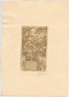 4 db alkalmi kisgrafika (Fery Antal, Petry Béla, Sterbenz Károly, Várkonyi Károly), a művészek saját...