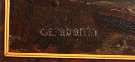 Ziffer jelzéssel: Malom. Olaj, farost, keretben, 40×30 cm