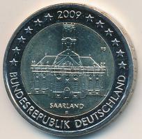 Németország 2009F 2E Cu-Ni "Szár-vidék", tanúsítvány T:2 
Germany 2009F 2 Euro Cu-Ni &quo...