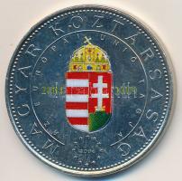 2004. 50Ft Cu-Ni "Magyarország az EU tagja" színezett címer, tanúsítvánnyal T:2 Adamo FOEM3 var.