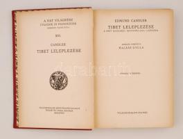 Edmund Candler: Tibet leleplezése.  Képekkel és térképpel. Budapest, é.n., , Világirodalom-Kiadás. A...
