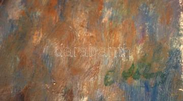 Olvashatatlan jelzéssel: Akt háttal. Olaj, vászon, 70×50 cm