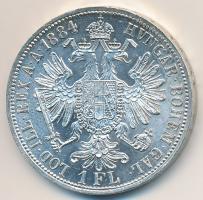 Ausztria 1884. 1Fl Ag "Ferenc József" T:1-, Austria 1884. 1 Florin Ag "Franz Joseph&q...