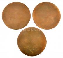 Kiss Kovács Gyula (1922-1984) DN "Dózsa György" 3xklf Br egyoldalas érem (104-106mm) T:2