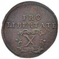 1705. X Poltura "II. Rákóczi Ferenc" (7,04g) T:2, hajlott lemez Hungary 1705. X Poltura &q...