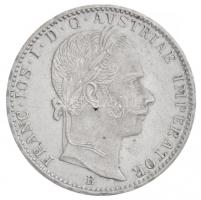 1860B 1/4Fl Ag Ferenc József Körmöcbánya (5,36g) T:2 kis karc és ph. /  Hungary 1860B 1/4 Florin Franz Joseph I Kremnitz (5,36g) Adamo M12