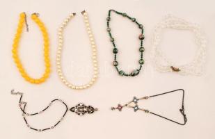 Vegyes bizsu tétel, 6db nyaklánc