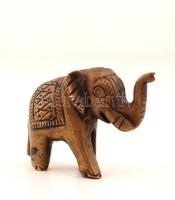 Elefánt, keleti motívumos réz szobrocska, 3×5,5×2 cm