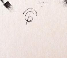 Molnár C. Pál (1894-1981): Ébredés, ofszet-karton, 30×21 cm