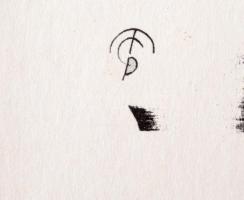 Molnár C. Pál (1894-1981): Telefonos kisasszony, ofszet-karton, 30x21 cm