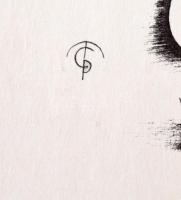 Molnár C. Pál (1894-1981): Úszómester, ofszet-karton, 29,5×21 cm