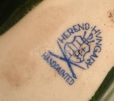 Herendi rózsa, kézzel festett, jelzett, kis lepattanással, 8×8,5×5 cm