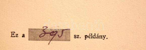 Berczeli A. Károly: Tigrisek (Tragiko-burleszk) és Tigrisek. Szeged, 1933, Prometheus. Sorszámozott ...