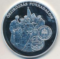 DN "A magyar pénz krónikája - Őszirózsás forradalom" Ag emlékérem tanúsítvánnyal (20g/0.99...