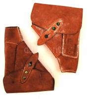 Pisztolytáska, bőr, 2db, 19x14cm