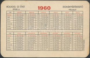 1960 Daru cigaretta, kártyanaptár