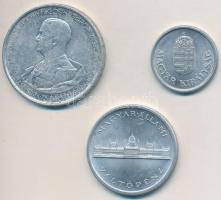 Vegyes 1941. 1P Al + 1945. 5P Al "Parlament" + 1943. 5P Al "Horthy Miklós születéséne...