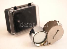 Lupé, 30x21mm, fém, eredeti dobozban