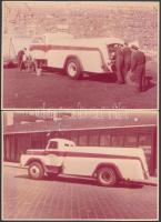 Csepel teherautó, fotó, 2db, ragasztós verzóval, 10x14cm