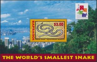 Nemzetközi Bélyegkiállítás Hongkong 2001: kínai újév - Kígyó éve blokk, International Stamp Exhibition Hongkong 2001: Chinese New Year - Year of Snake block