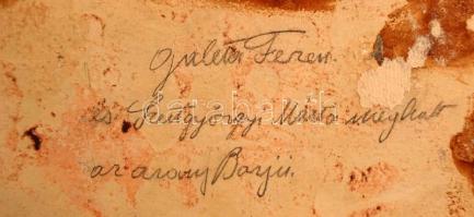 Galetta Ferenc (1899-1974) és Szentgyörgyi Márta (1888-1918) előadás közben, fotó, hátulján felirato...