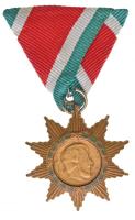 1957. A Magyar Szabadság Érdemrend bronz fokozata aranyozott Br kitüntetés mellszalagon, cserélt függesztőkarika T:2,2- Hungary 1957. Order of Merit of the Hungarian Freedom, Bronze Grade gilt Br decoration with ribbon, changed suspension ring C:XF,VF NMK 485.