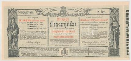 Ausztria / Bécs 1878. "Sorsjegy állam-sorsjátékra a közös hadsereg mozgósított tartalékosai s az osztrák és magyar állam mozgósított honvédei családjai javára" T:I,I- Austria / Vienna 1878. "State Lottery Ticket for the Reservist of the Joint Army and the Families of the mobilized Honved's" C:UNC,AU