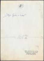 cca 1960 Gink Károly (1922-2002): Illyés Gyula, a költő, pecséttel jelzett vintage fotóművészeti alk...