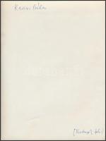 cca 1960 Karizs Béla (1930-) operaénekes, színész, Kotnyek Antal (1921-1990) feliratozott vintage fo...