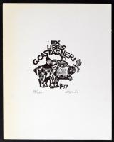 Luigi Servolini: Gli ex libristi D'Italia (E.L.D.IT.), Byblis II. 28db ex libris, metszetek,  e...