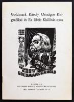 1981 Goldmark Károly Országos kisgrafikai és Ex libris Kiállítás, Keszthely,megjelent 300 példányban,  pp.:20, 20x14cm