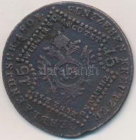 1807B 15Kr Cu "I. Ferenc" T:3 kis ph., lemez enyhén hajlott Huszár: 2040. Unger III.: 1398.a