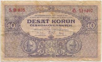 Csehszlovákia 1927. 10K T:III- Czechoslovakia 1927. 10 Korun C:VG