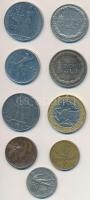 Olaszország 1920-1988. 10c-1000L 9db fémpénz (8xklf) T:2,2- Italy 1920-1988. 10 Centesimi - 1000 Lir...