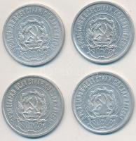 Szocialista Szövetségi Szovjet Köztársaság 1922-1923. 20k Ag (4x) T:2- Russian Socialist Federated S...