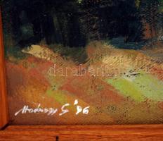 Hadnagy László (1975-): Sziklás vidék. Olaj, vászon, jelzett, keretben, 34×52 cm