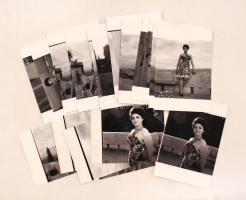cca 1965 Sólyom Ildikó (1940-) színésznő, Kotnyek Antal (1921-1990) fotóriporter hagyatékában őrzött 21 db vintage negatív modern nagyítása, 15x10 cm