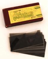 cca 1920 Budapest, Tabán, 9 db sztereo pozitív és negatív felvétel üveglemezen, eredeti dobozában, 6x13 cm