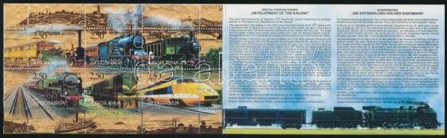 Vasúti fejlesztés bélyegfüzet, Railway development stamp booklet