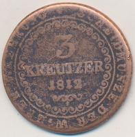 Ausztria 1812A 3kr Cu "I. Ferenc" T:3,3- Austria 1812A 3 Kreuzer Cu "Franz I" C:F,VG