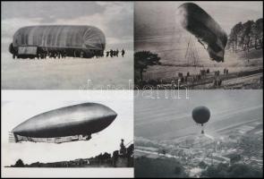 Különféle léghajók és léggömbök az I. vh. idején, 5 db modern másolat korabeli képes újságokból, 15x...
