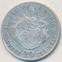 1843B 20kr Ag "V. Ferdinánd" T:2- ph., ü. Huszár: 2081. Unger III.: 1419.