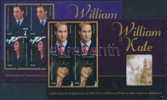 Angol hercegi család kisívsor, English royal family minisheet set
