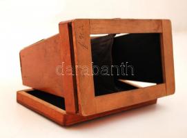 Goldmann Gyula összecsukható sztereokép néző, fa, jelzett, jó állapotban